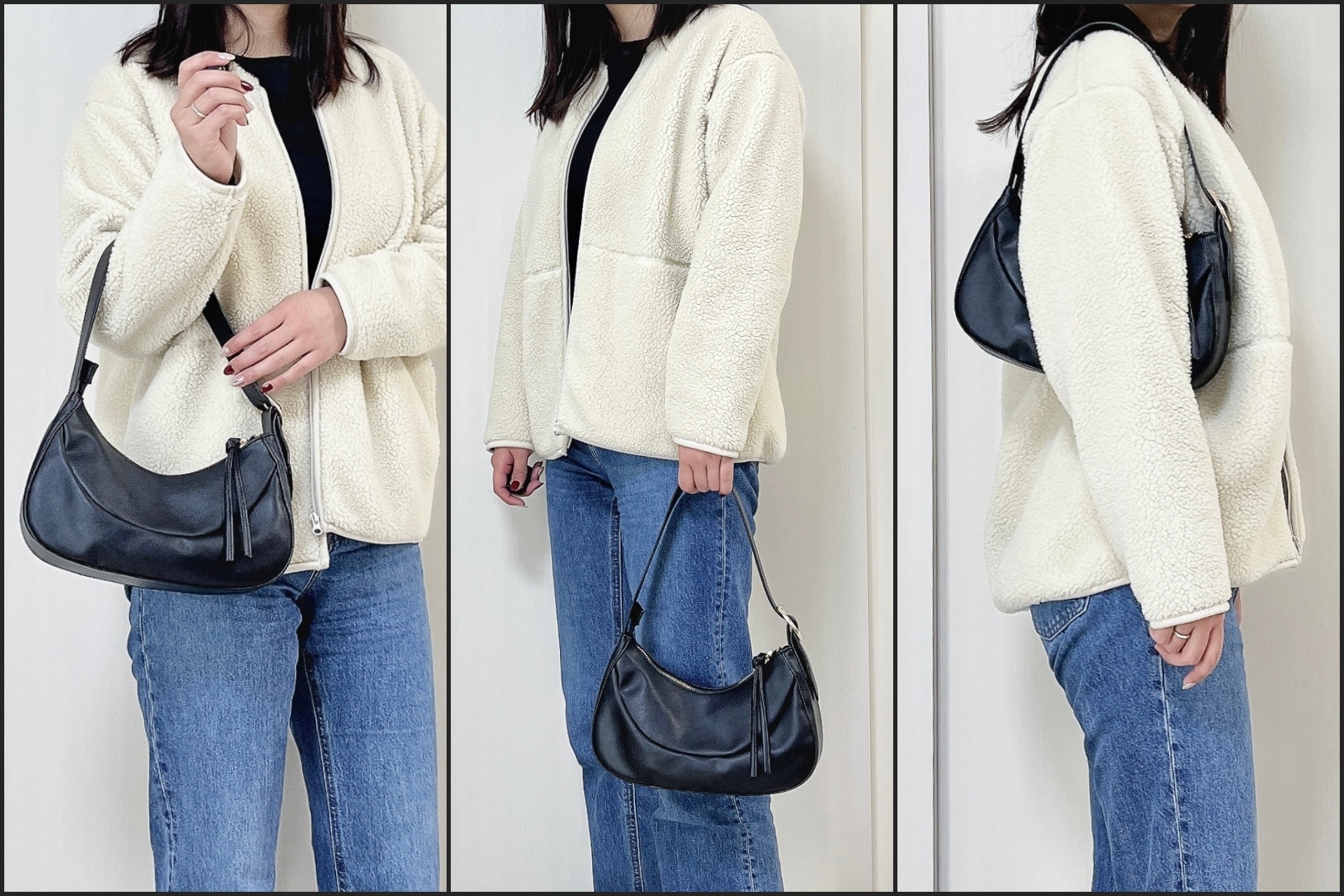 ニコアンドのおすすめファッションアイテム「オリジナル変形バックルショルダーバッグ」