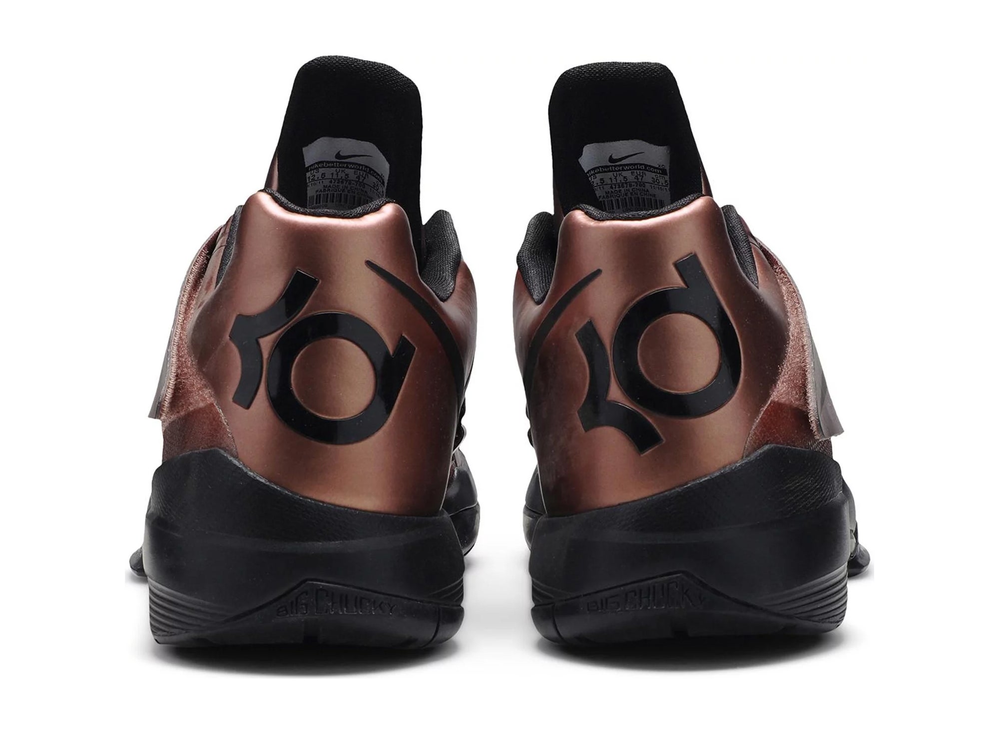 Nike KD 4 Christmas Copper Release Date FZ5913-800 Heel