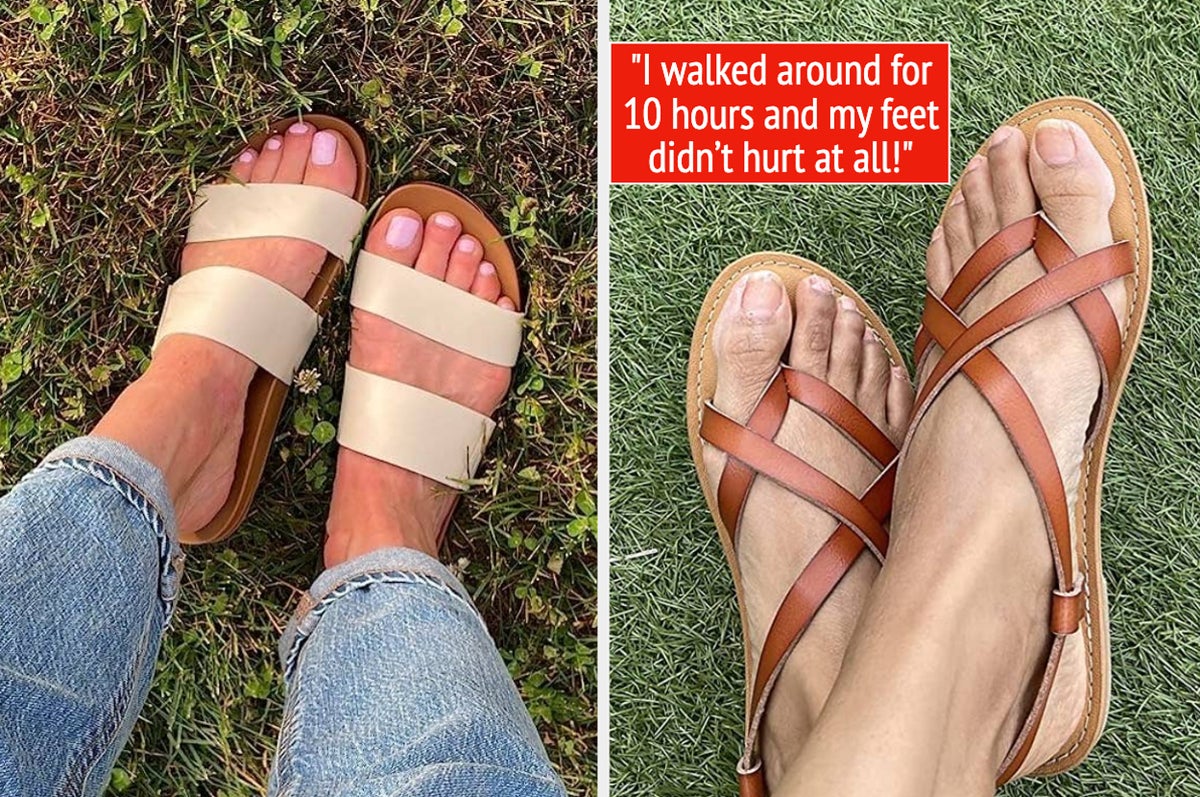 27 Comfy Sandals Reviewers Walked In For Hours