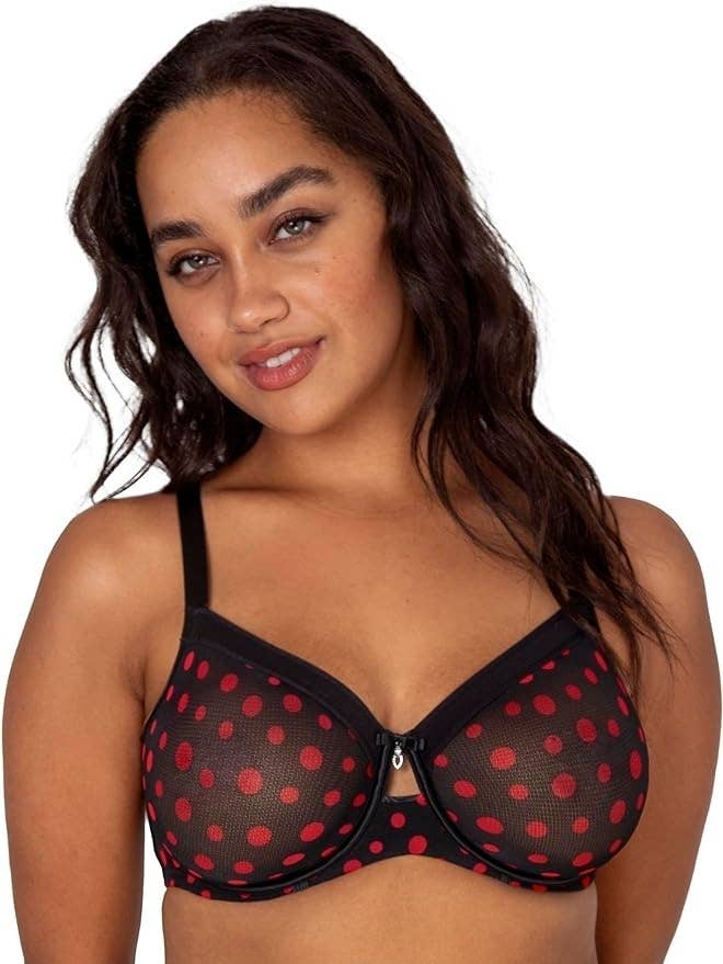 Buy Bra with Open Nipple in One Size and Plus Size in Black, Red