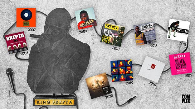 Across 11 albums and mixtapes, grime icon Skepta has remained at the scene’s core. Here, we take a look back at the Boy Better Know star’s influential career.