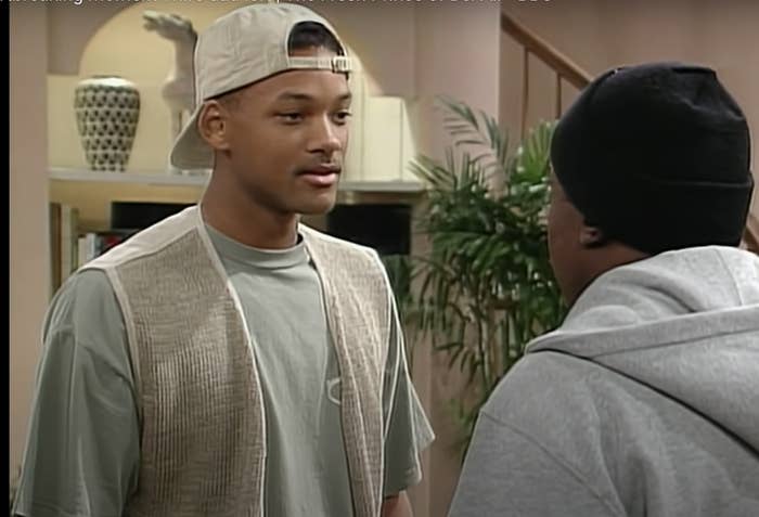 Two characters from &quot;The Fresh Prince of Bel-Air&quot; having a conversation