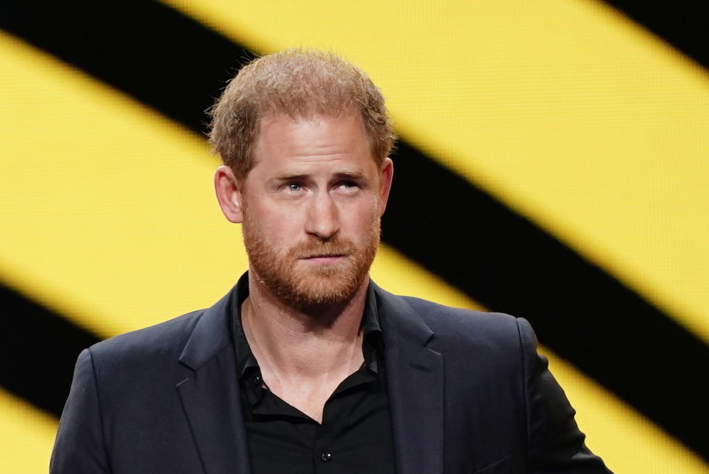 The Duke of Sussex speaking during the closing ceremony of the Invictus Games in Dusseldorf, Germany