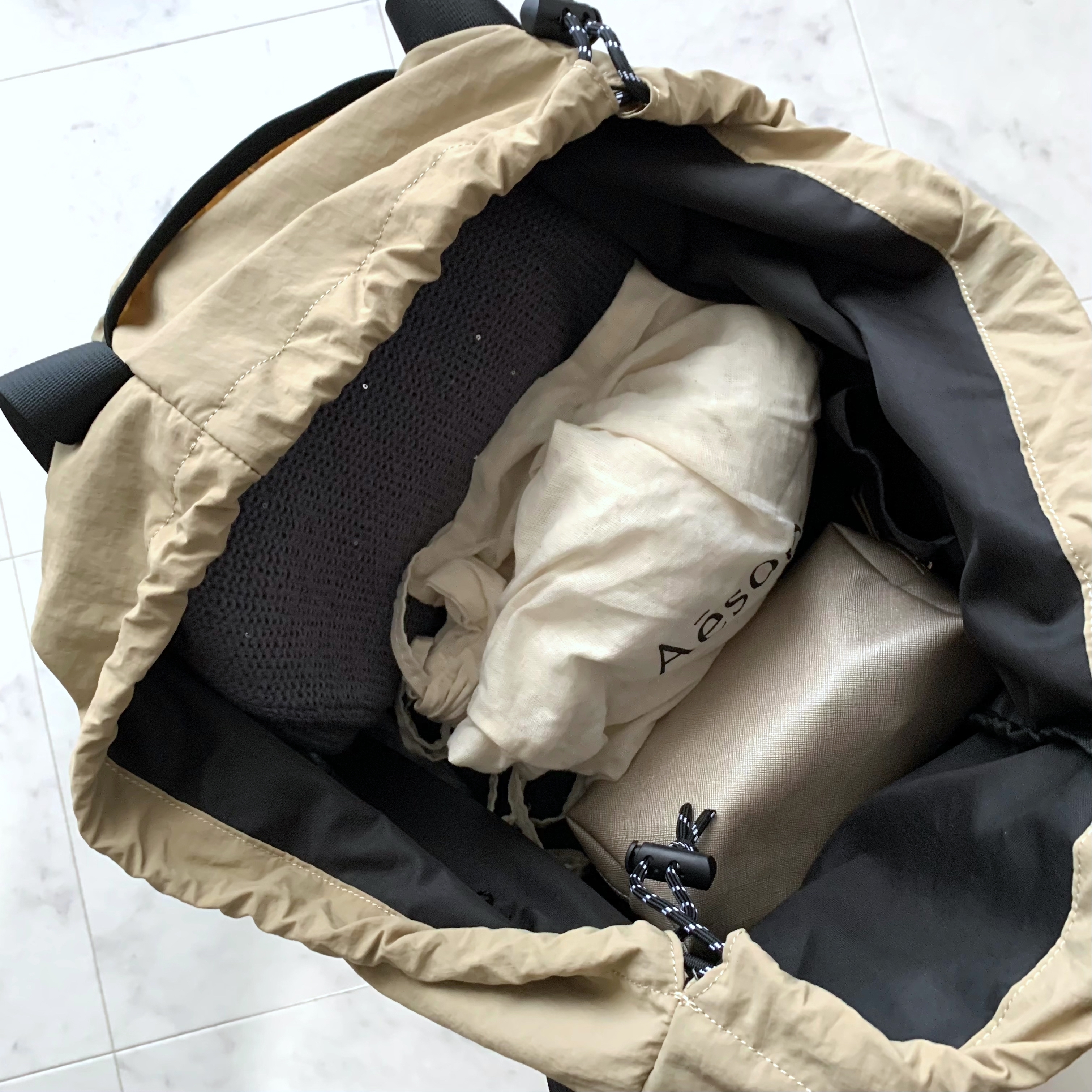 しまむらのおすすめのレディースアイテム「MU 巾着BIGトート（4Makes）」