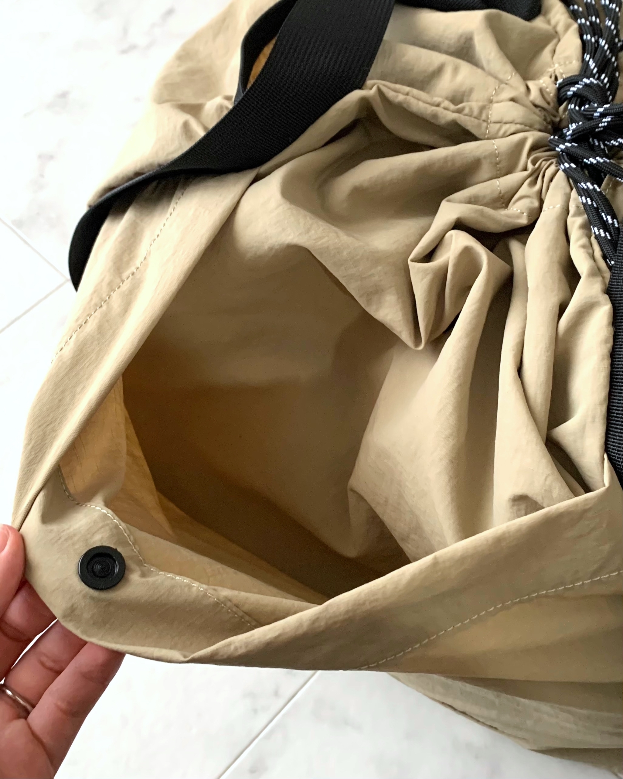 しまむらのおすすめのレディースアイテム「MU 巾着BIGトート（4Makes）」