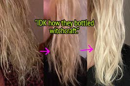 reviewers hair before and after using Elizavecca treatment