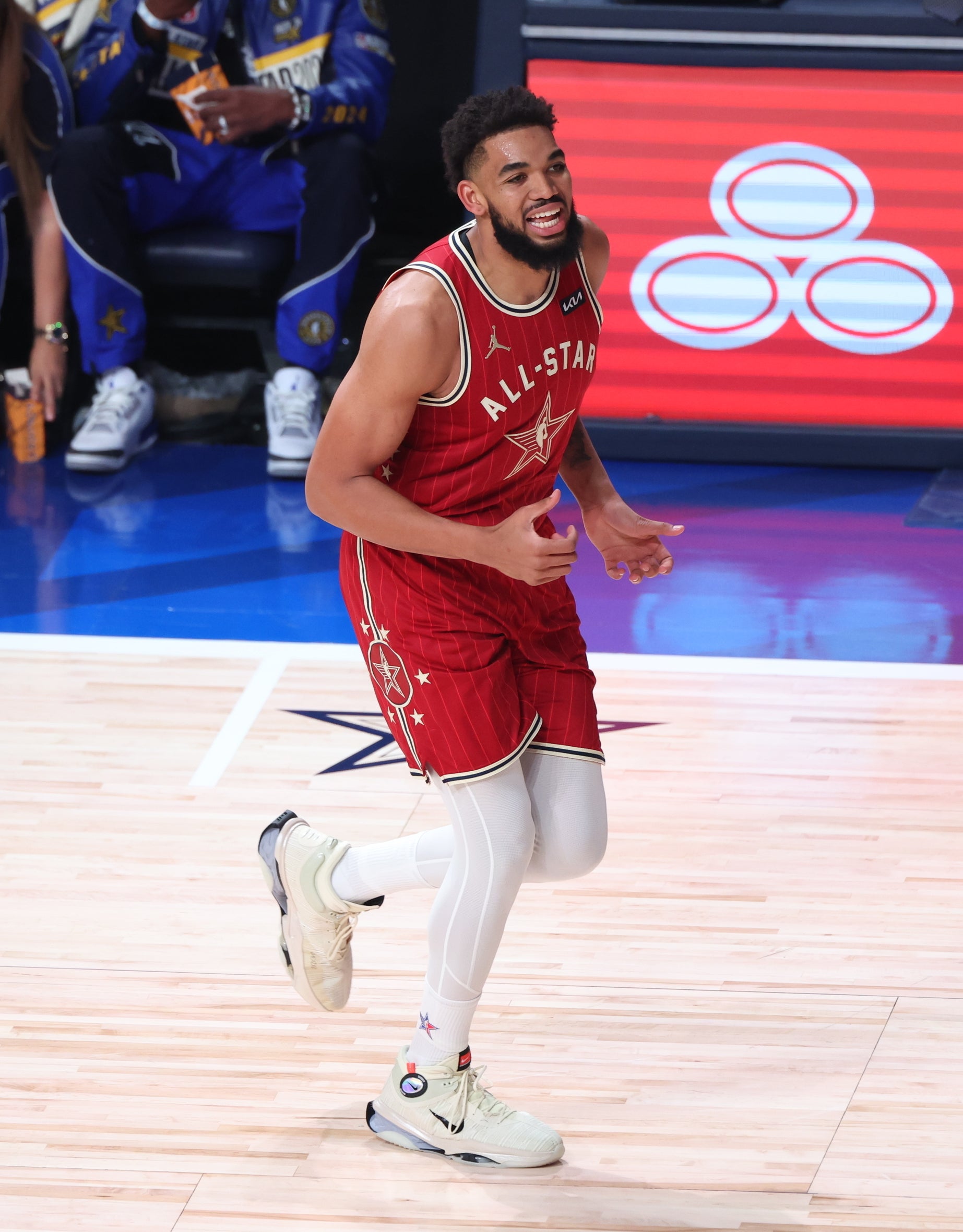 Karl-Anthony Towns wearing Nike GT Jump 2 Total Foamposite Max
