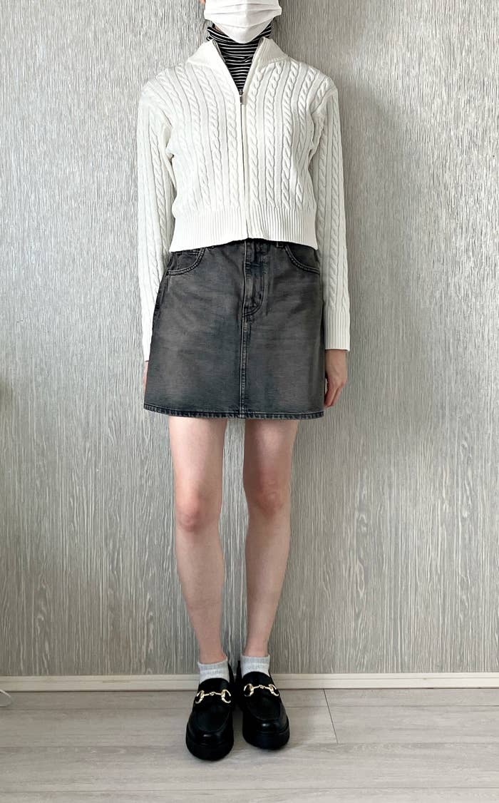 GU（ジーユー）のおすすめスカート「デニムローウエストミニスカート+E」