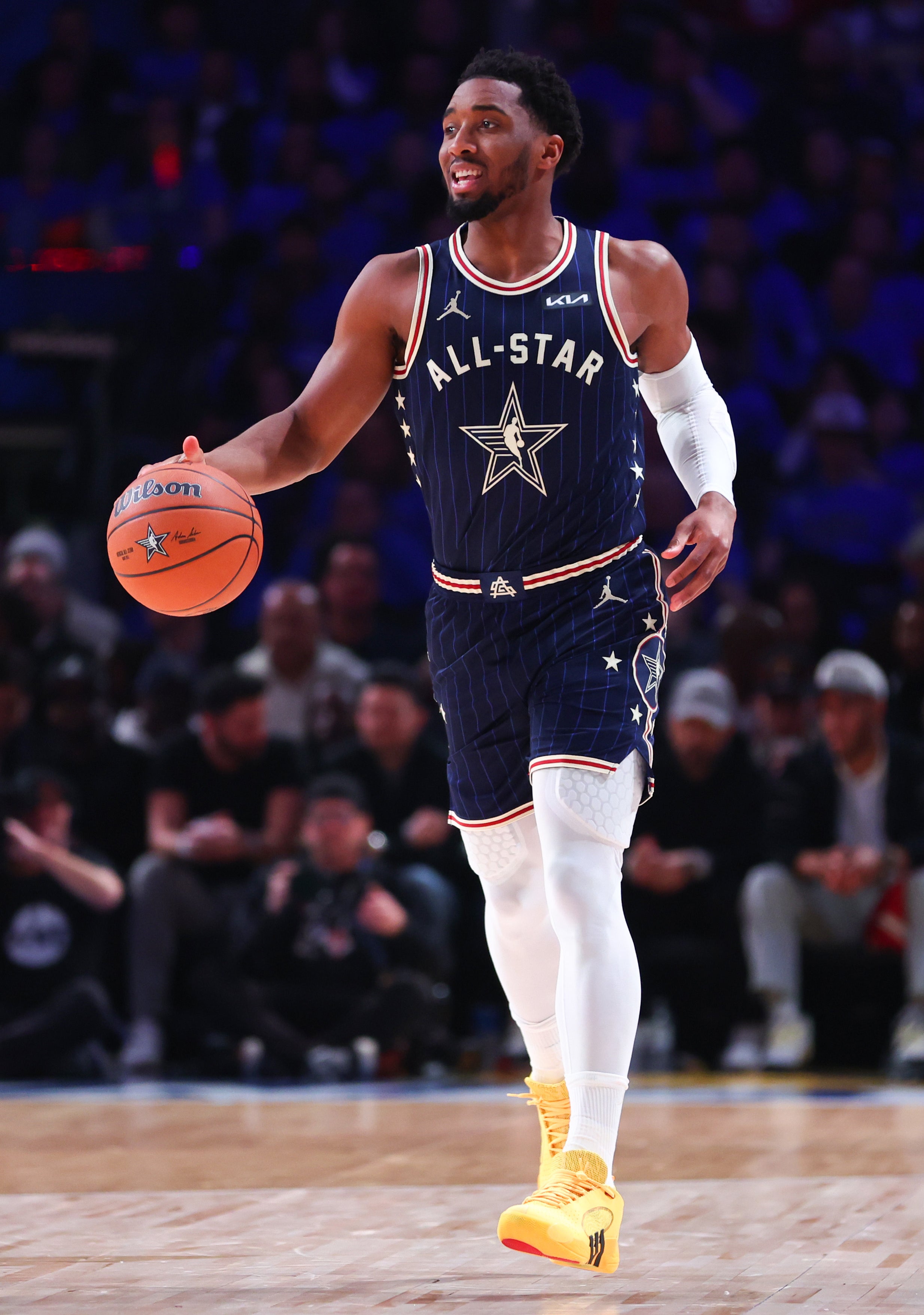 Donovan Mitchell wearing the Adidas D.O.N. Issue 5