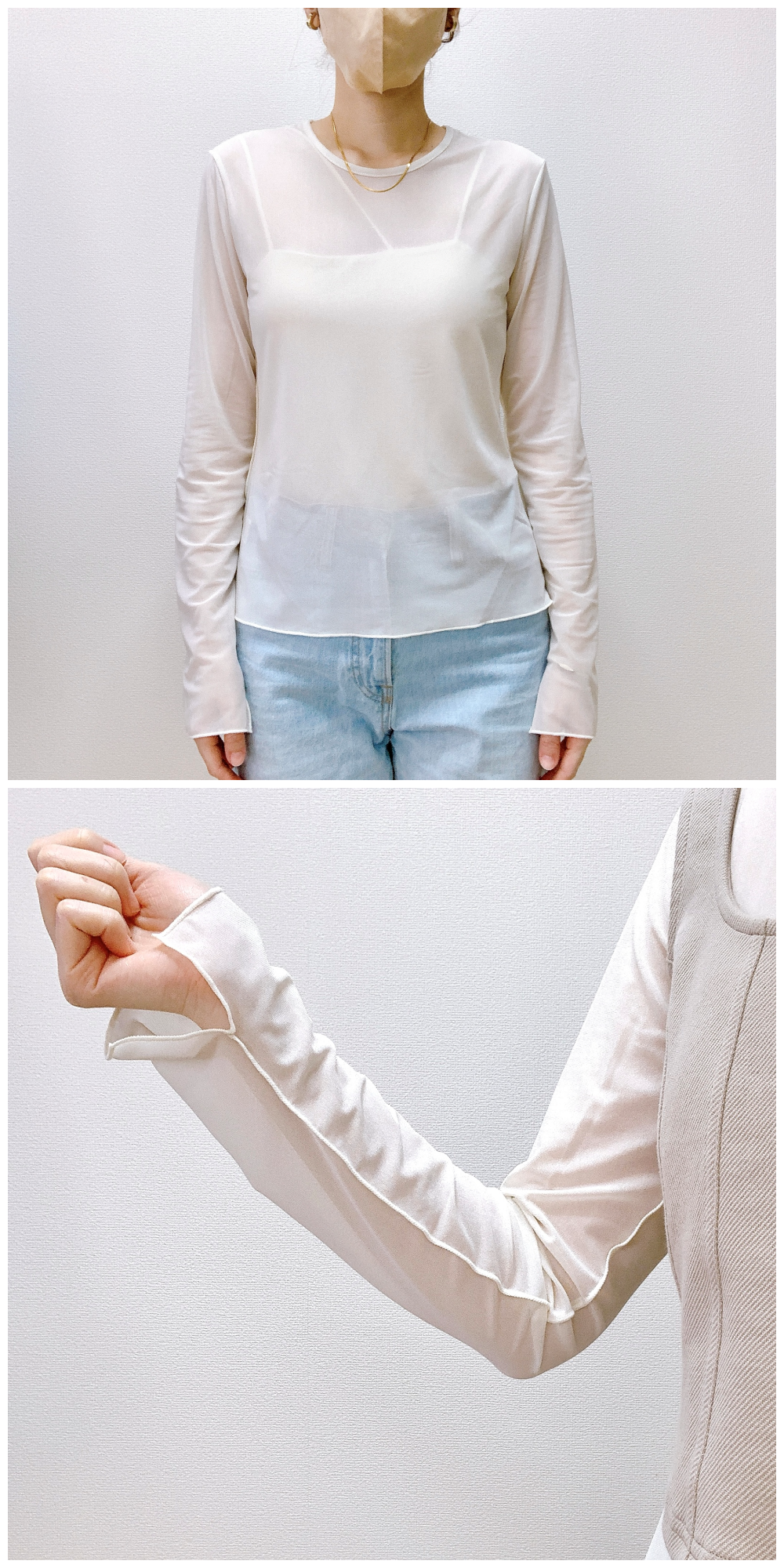 GU(ジーユー)のおすすめのレディースアイテム「2ピースビスチェレイヤードT(長袖)Q+E」