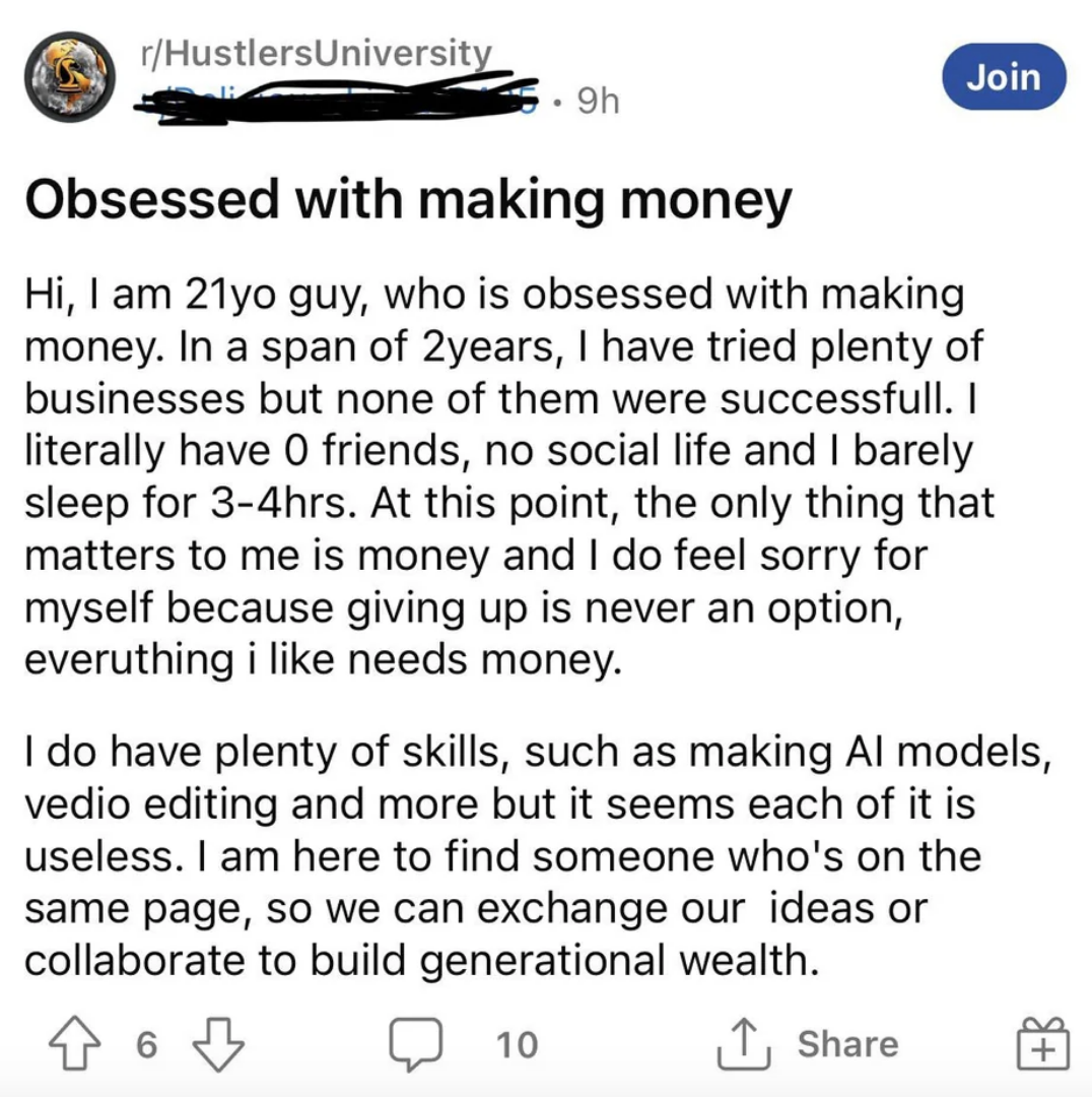 &quot;Obsessed with making money&quot;