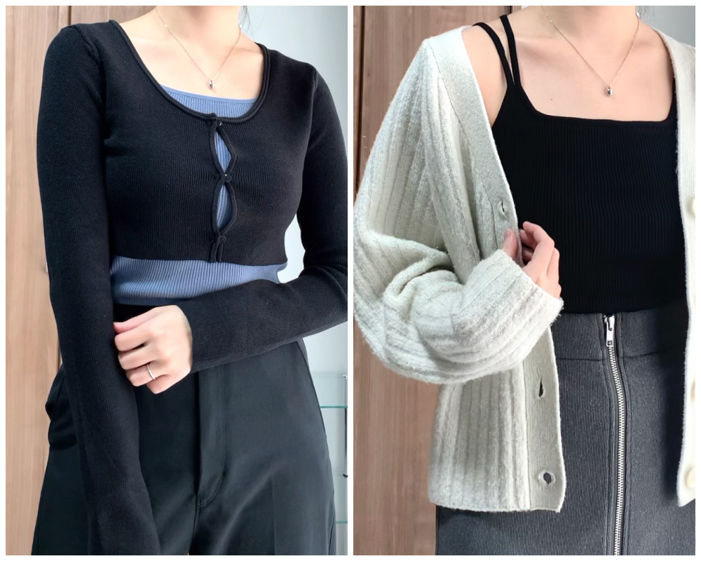 GU（ジーユー）のおすすめアウター「2ピースクロップドカーディガン（長袖）」