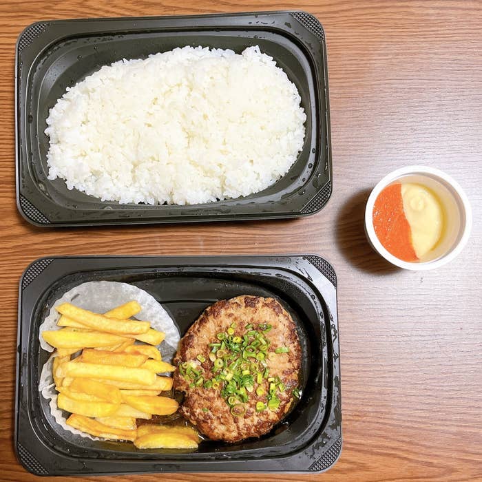 ガストのオススメのメニュー「博多明太てりマヨプレミアムハンバーグ弁当」