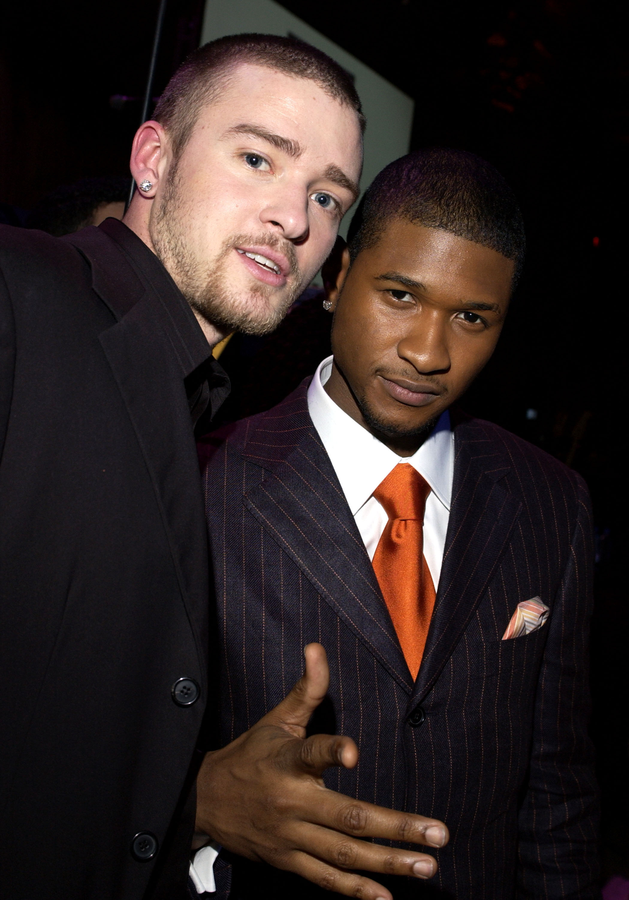 justin timberlake and usher in suits in the pats