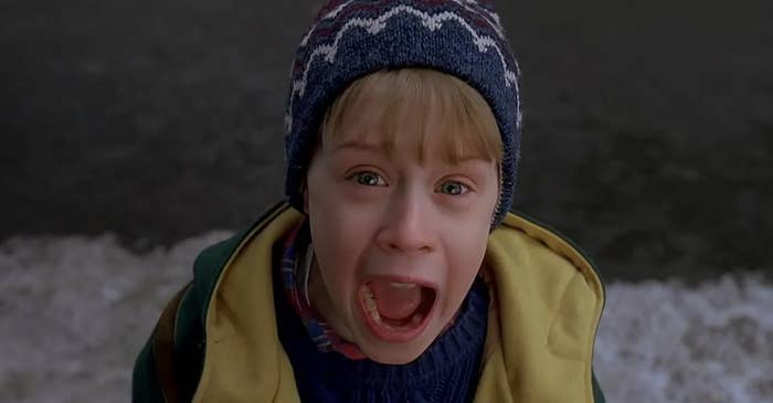 Kevin McCallister from Home Alone with a shocked expression