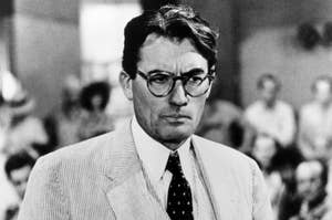 Gregory Peck as Atticus Finch in To Kill a Mockingbird