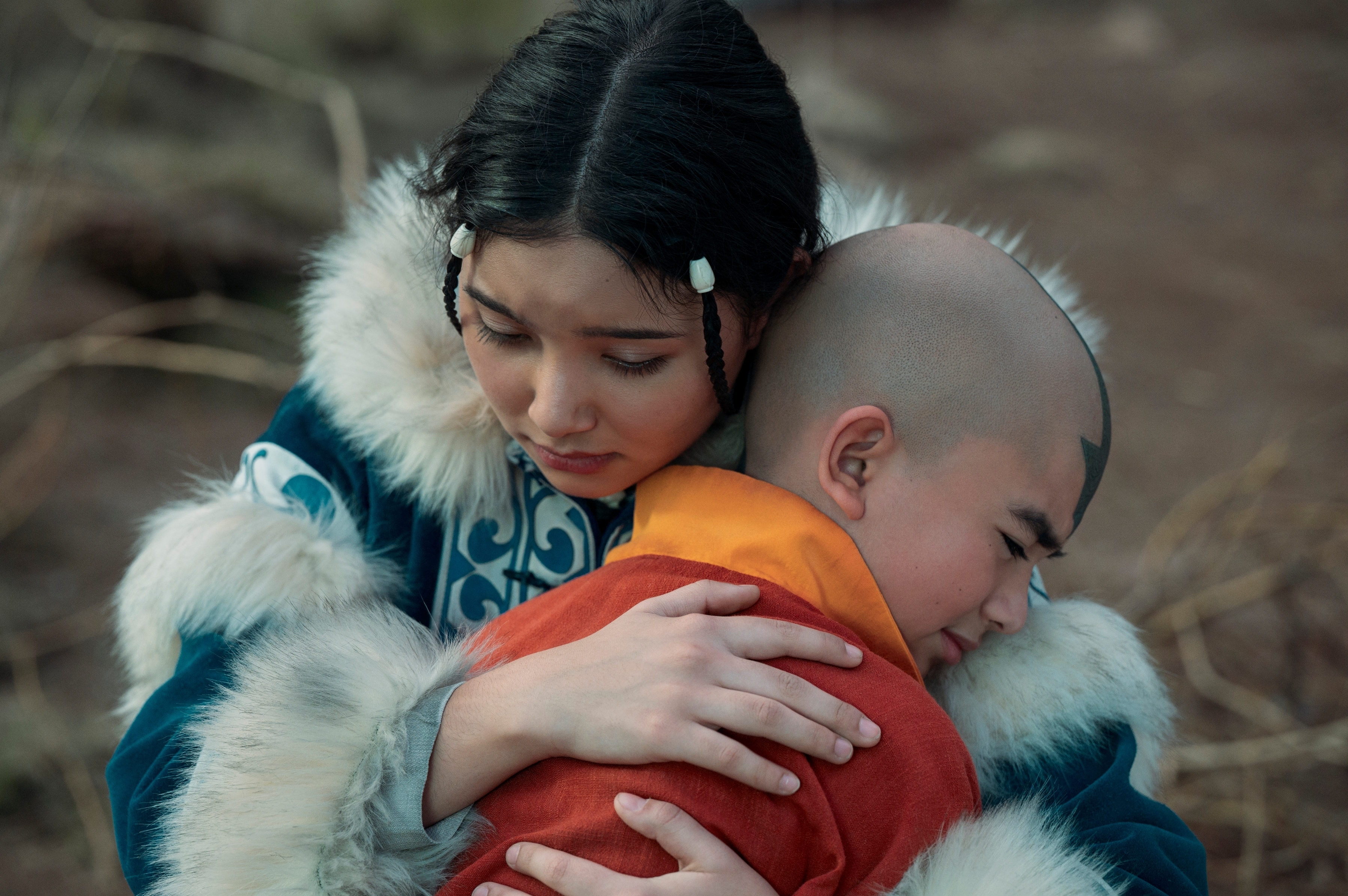 Katara comforts Aang in a scene from &#x27;Avatar: The Last Airbender&#x27;