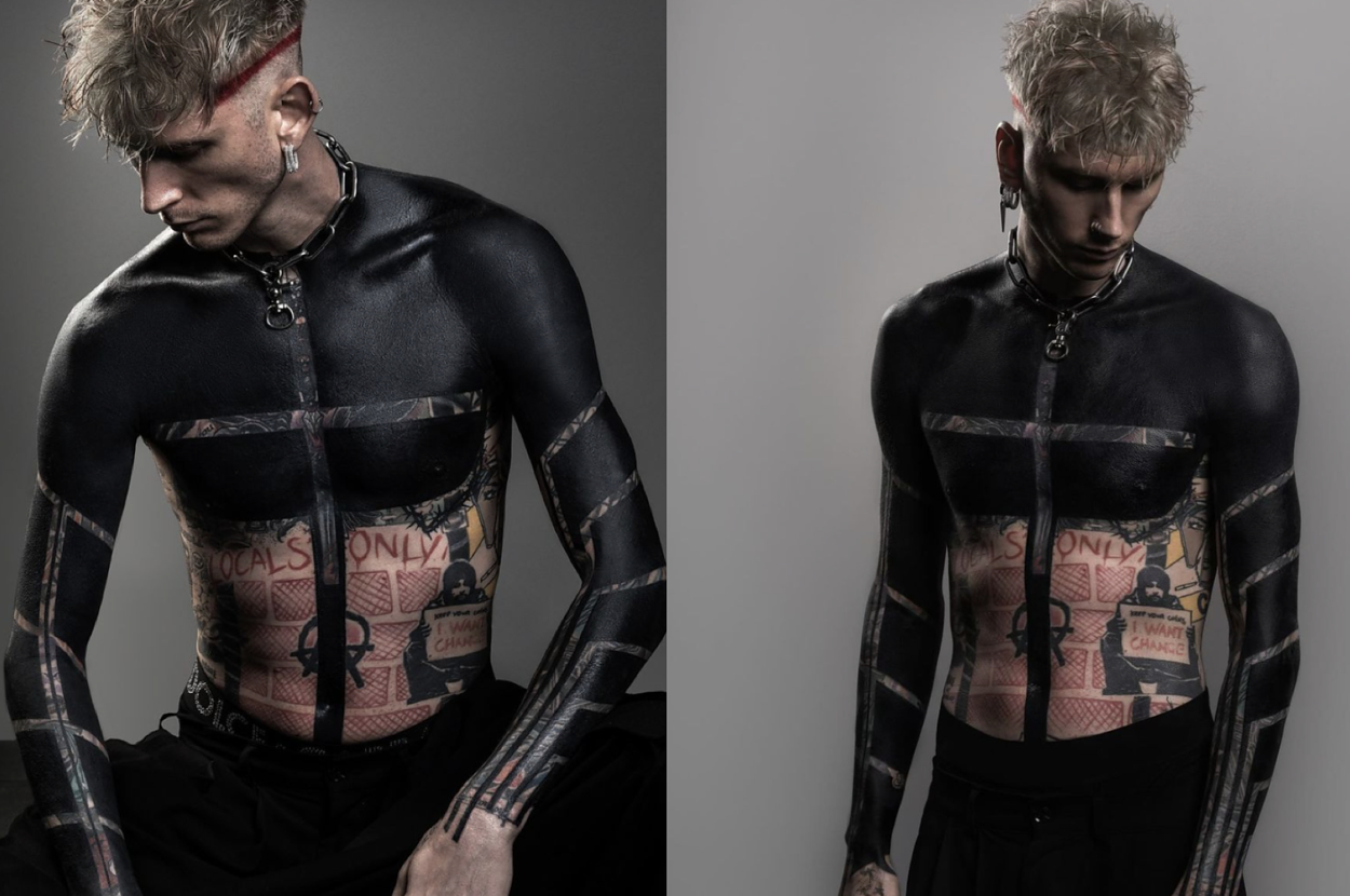 Machine Gun Kelly covers entire upper body in tattoos for 'spiritual  purposes' - Daily Star