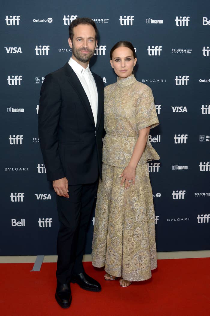 Benjamin Millepied and Natalie Portman on the red carpet