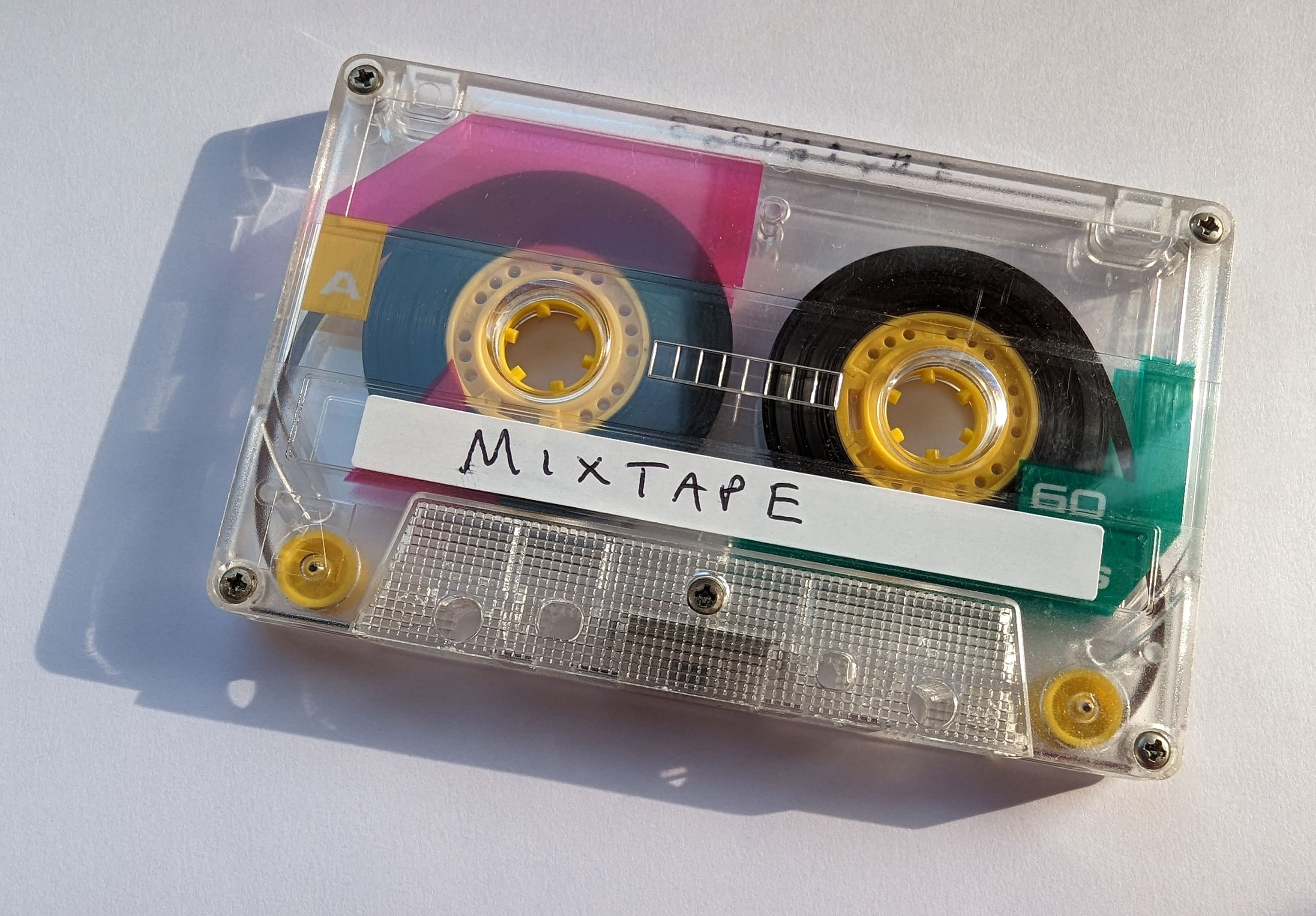 Cassette tape with &quot;MIXTAPE&quot; label, evoking nostalgia for past music recording practices