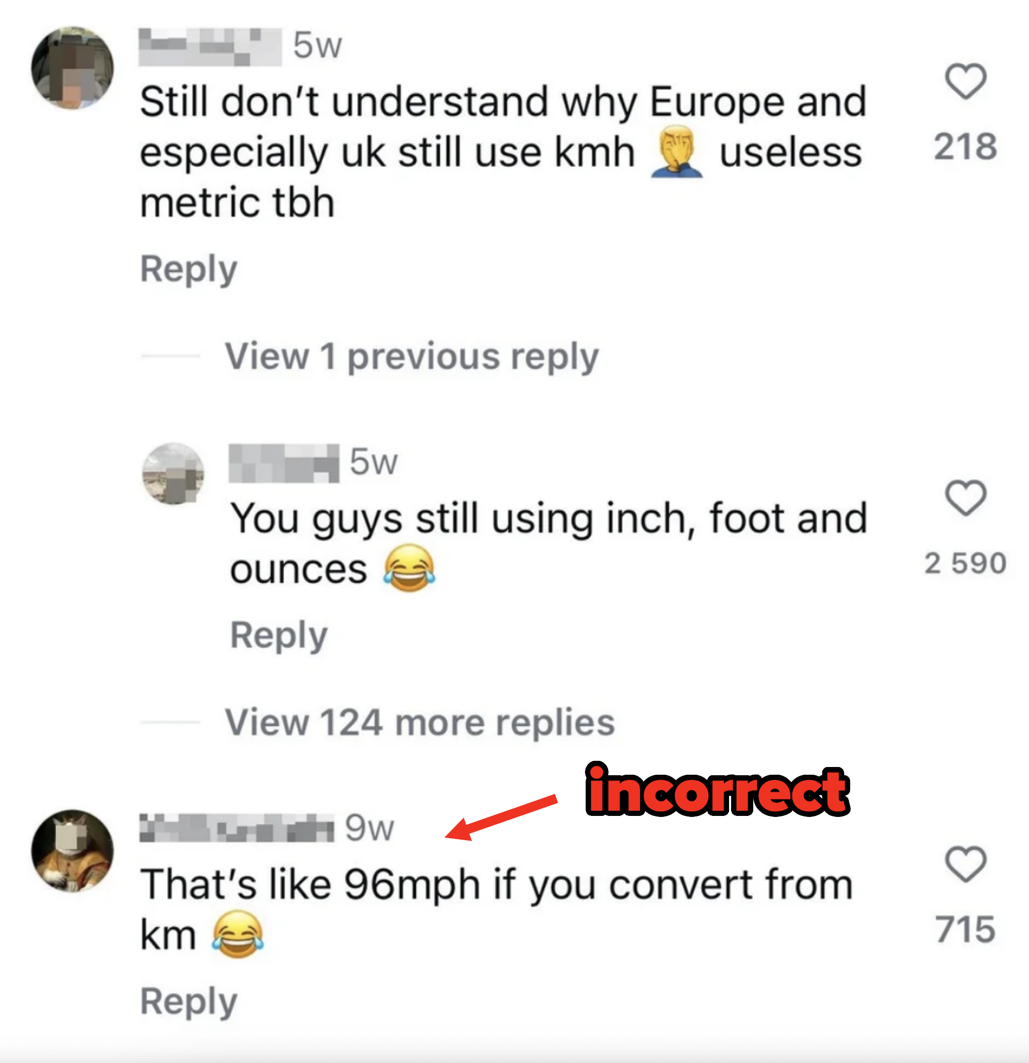person says they don&#x27;t get why the uk/europe uses km because it&#x27;s useless
