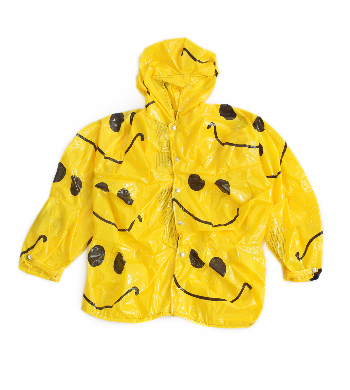 Yellow jacket with abstract black shapes, styled for a bold fashion statement