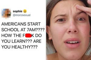 tweet readinig why do americans go to school at 7am