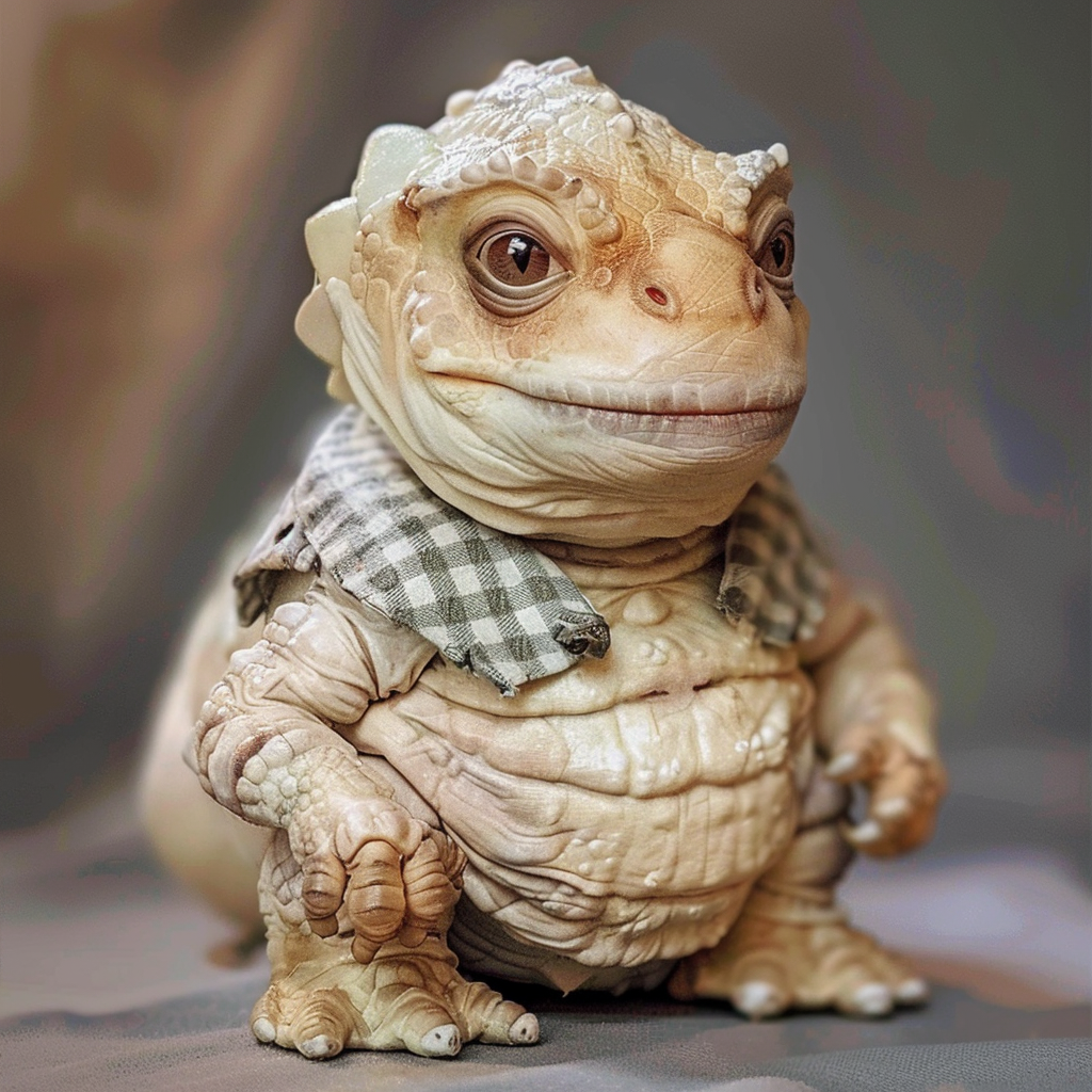 Middle-aged lizard-type animated character