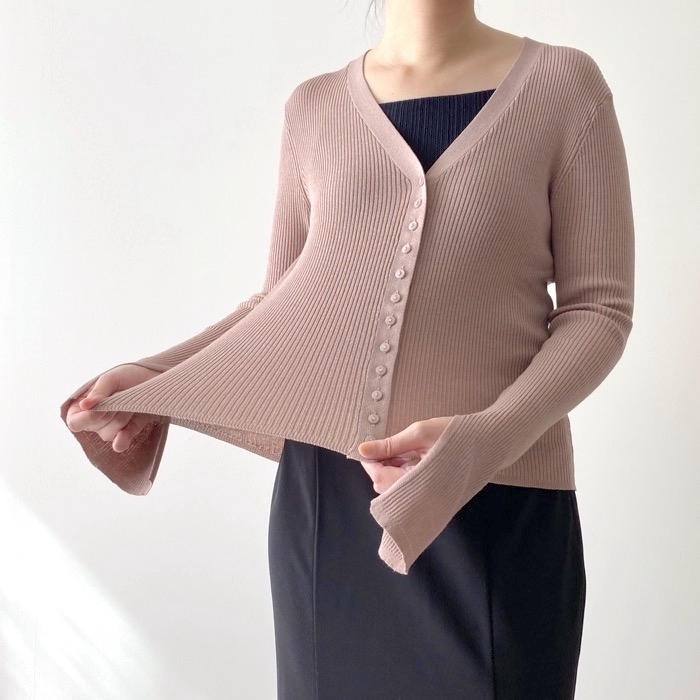 イエナ　MARILYN MOON リブニットカーディガン アローズZARA イエナ MARILYN MOON リブニットカーディガン アローズZARA トップス