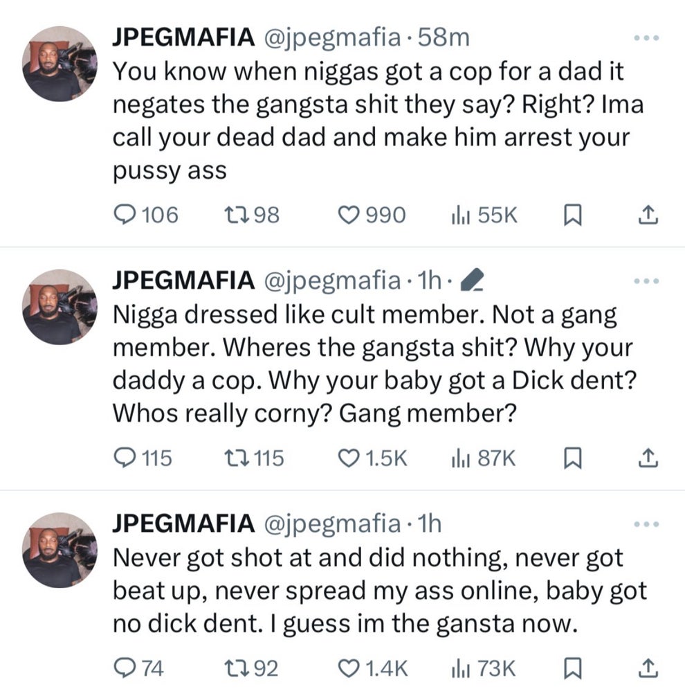 JPEGMAFIA Lobs Insults at an Unbothered Freddie Gibbs in Wild Rant | Complex