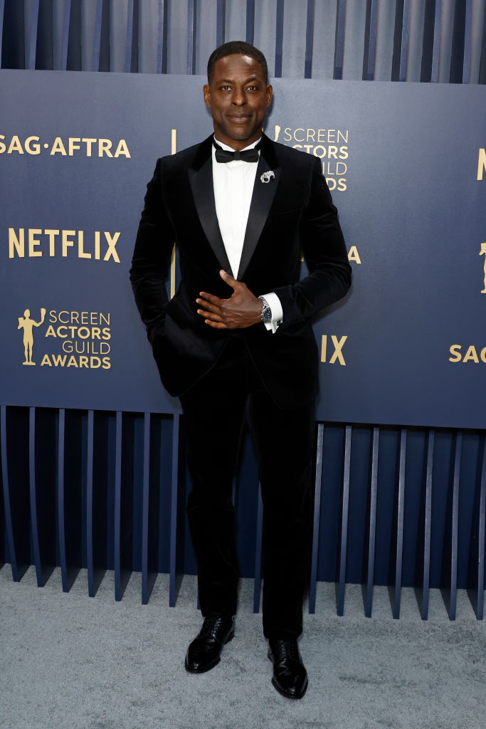 Sterling K. Brown in a classic velvet tuxedo with bow tie