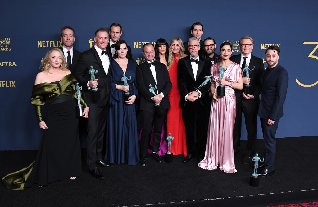 The cast of &quot;Succession&quot; with their SAG Awards