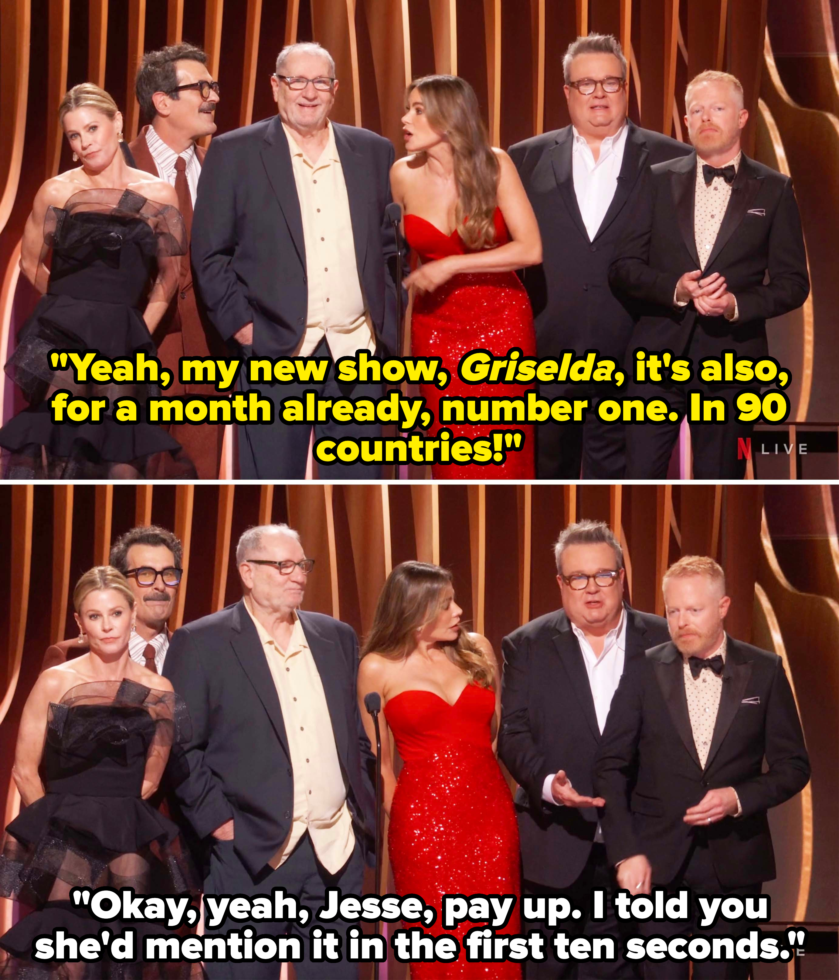 The cast of &quot;Modern Family&quot; presenting at the SAG Awards