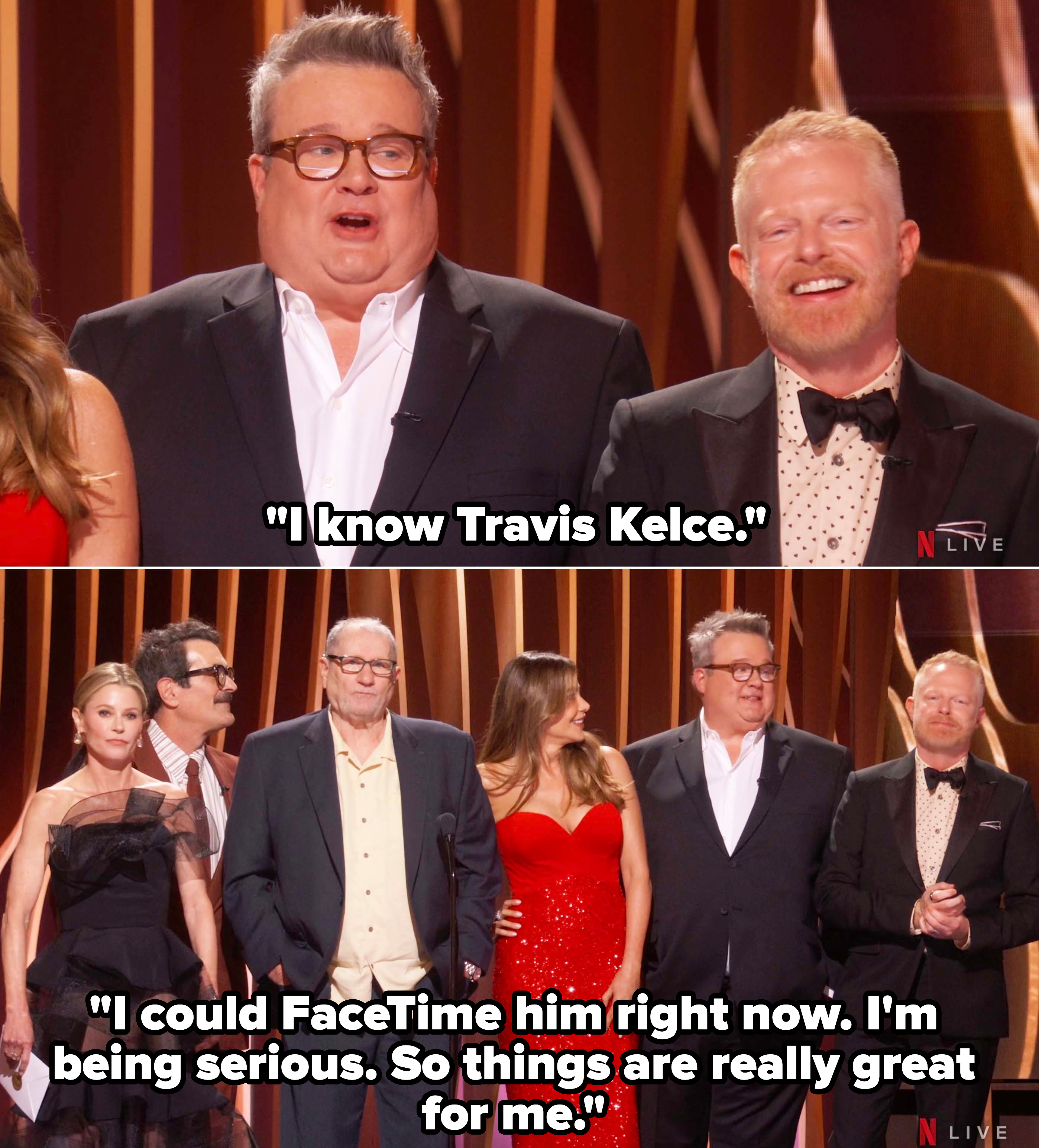 The cast of &quot;Modern Family&quot; onstage at the SAG Awards