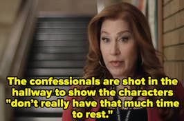 There's a very specific reason why the confessionals are filmed in the school hallway.