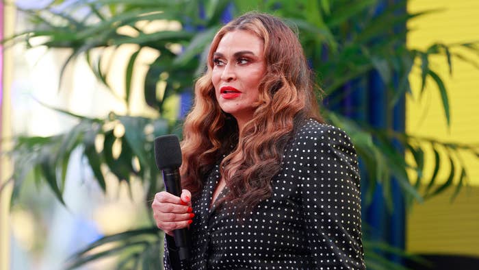 Tina Knowles-Lawson speaks onstage during the 2021 Billboard Music Awards