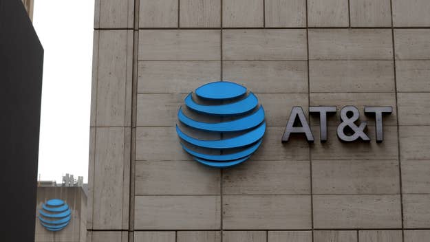 AT&T logo on a building facade