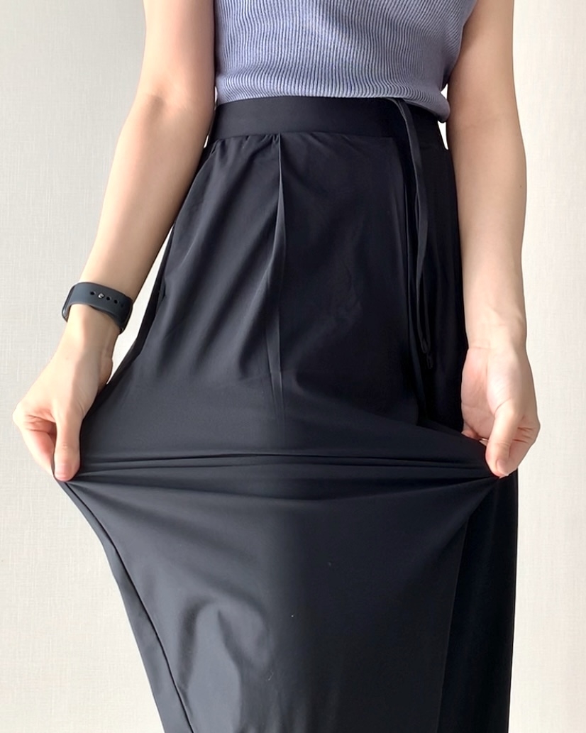 ユニクロのオススメファッション「ウルトラストレッチエアリズムストレートワイドパンツ(丈標準70~72cm)」