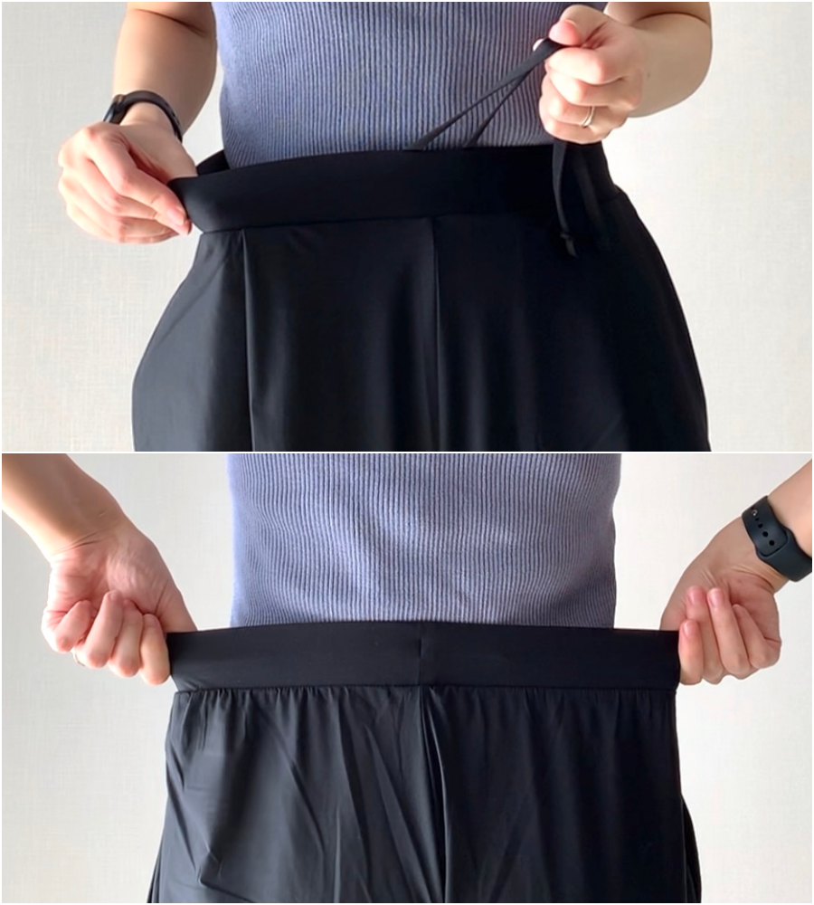 ユニクロのオススメファッション「ウルトラストレッチエアリズムストレートワイドパンツ(丈標準70~72cm)」