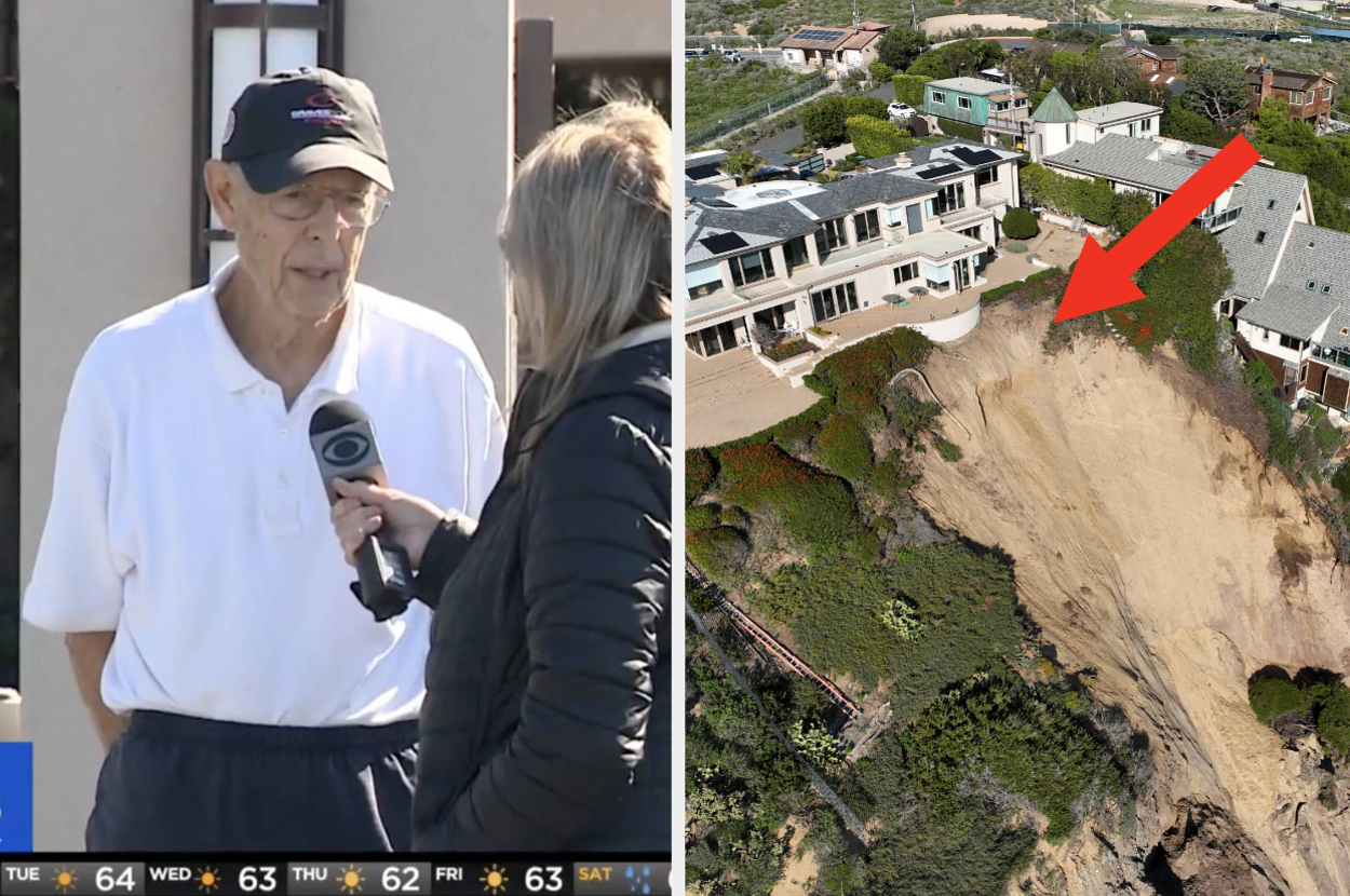 This 82-Year-Old Homeowner Is Going Viral For Staying In His House
Even Though It's Hanging Off A Cliff