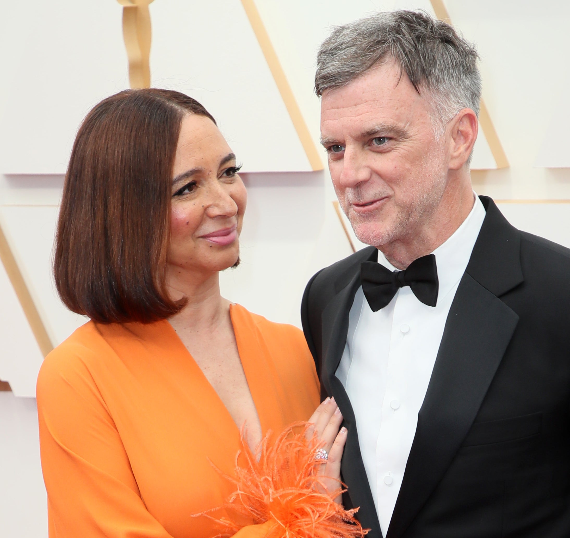 Maya Rudolph and Paul Thomas Anderson attend the 94th Annual Academy Awards