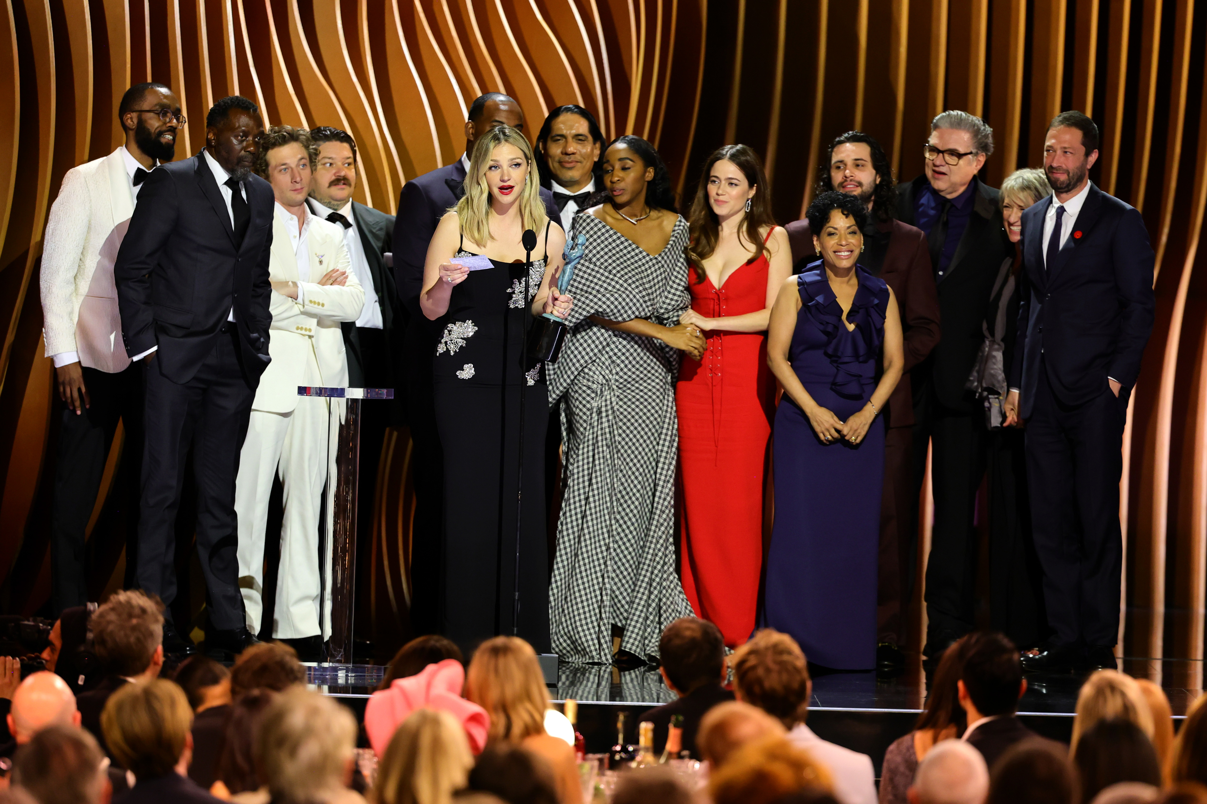 The cast and crew of &quot;The Bear&quot; accepting their SAG Award