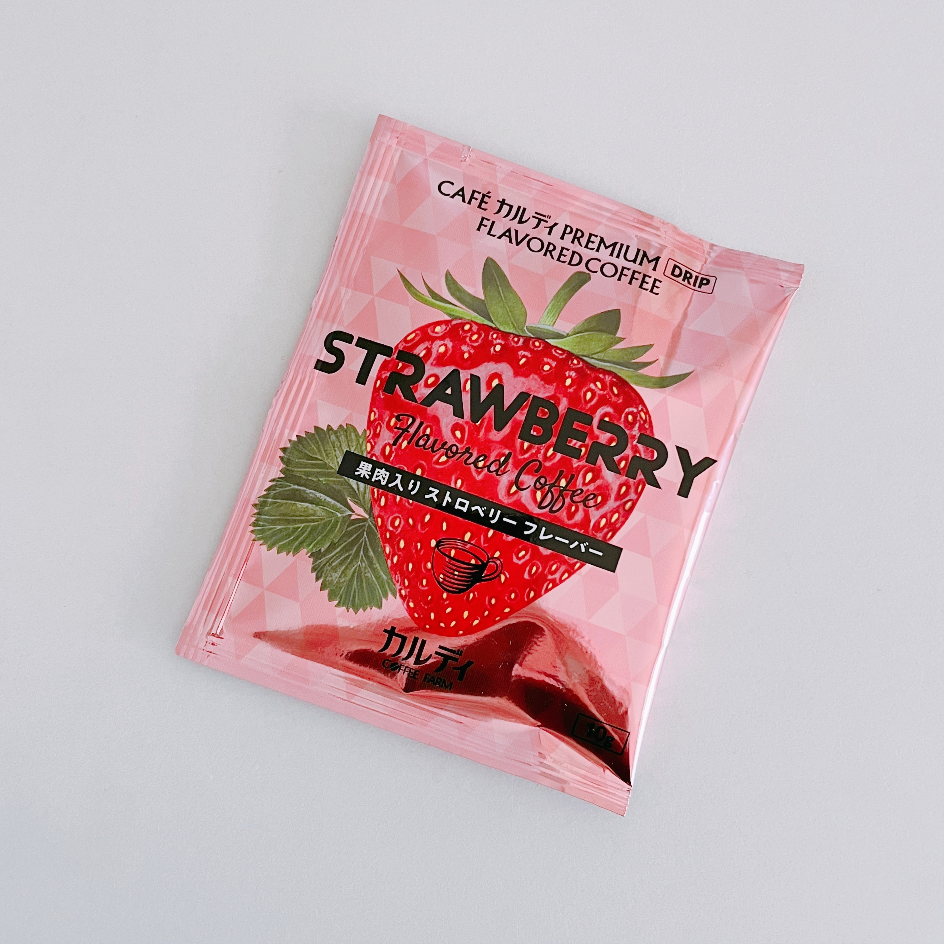 カルディのオススメコーヒー「カフェカルディプレミアムドリップ ストロベリーフレーバーコーヒー」