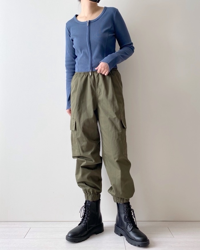 GU（ジーユー）のオススメのトップス「リブダブルジップカーディガン（長袖）Q」