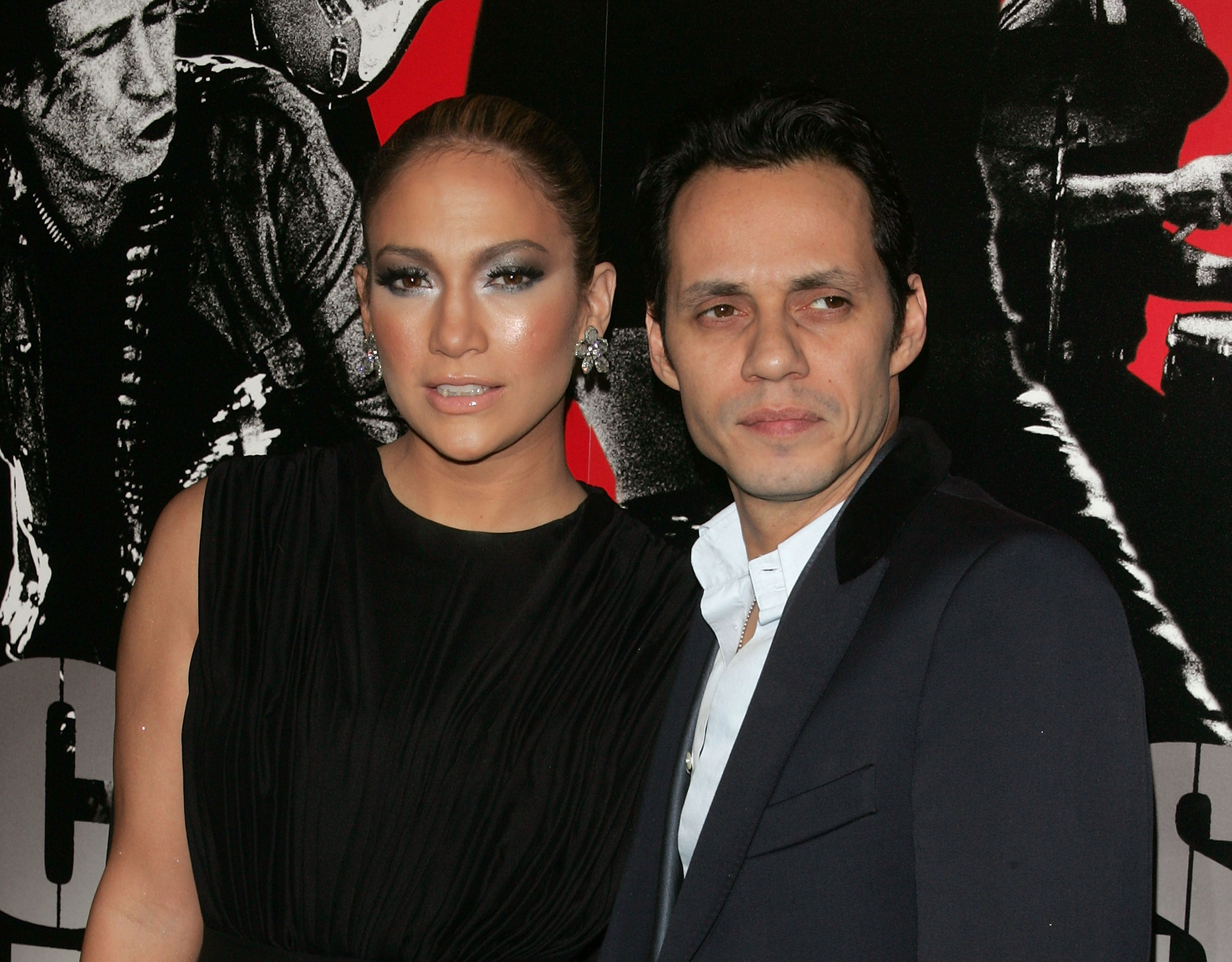 Jennifer Lopez and Marc Anthony at an event
