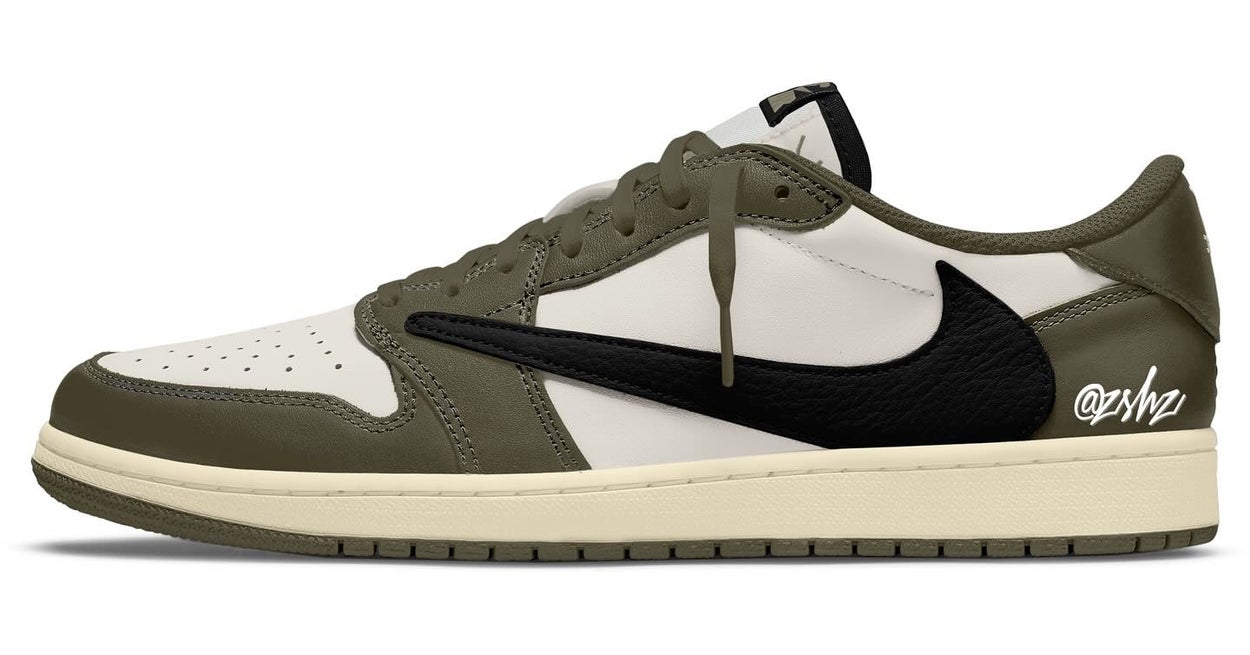 Two 'Olive' Travis Scott x Air Jordan 1 Lows Reportedly on the Way