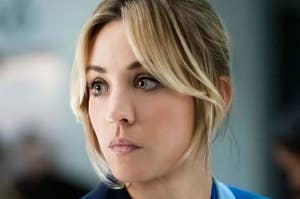 Kaley Cuoco as she appears in "Flight Attendant" on HBO