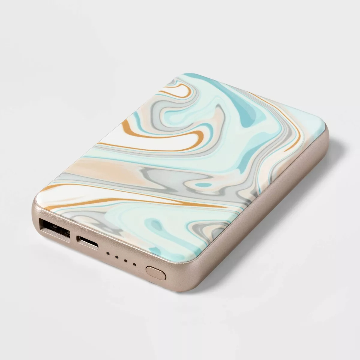 the power bank with a marbled design