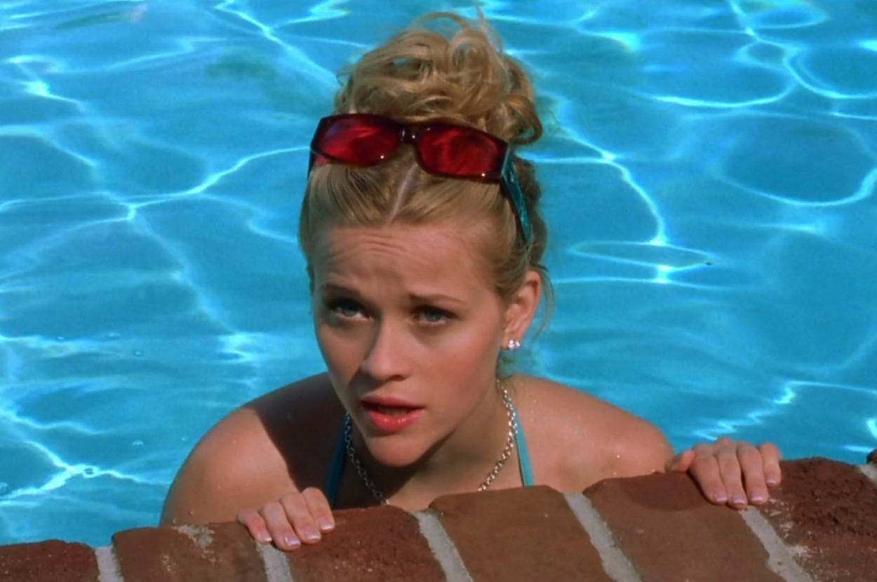 Elle Woods in the pool