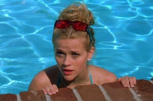 Elle Woods in the pool